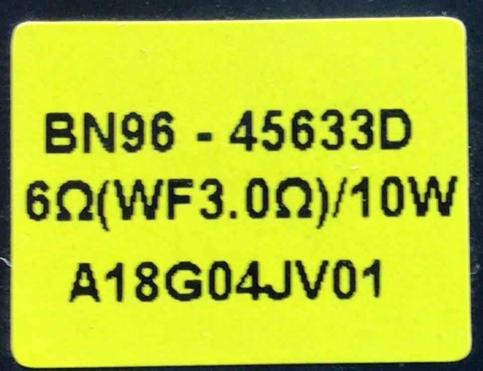 BOCINA PARA TV SAMSUNG / NUMERO DE PARTE BN96-45633D / 6Ω (WF3.0Ω)/10W / BN9645633D / 45633D /A18G04JV01 / PANEL CY-QN065FLLV6H / MODELO QN65Q65FNFXZA FA01 - Imagen 2